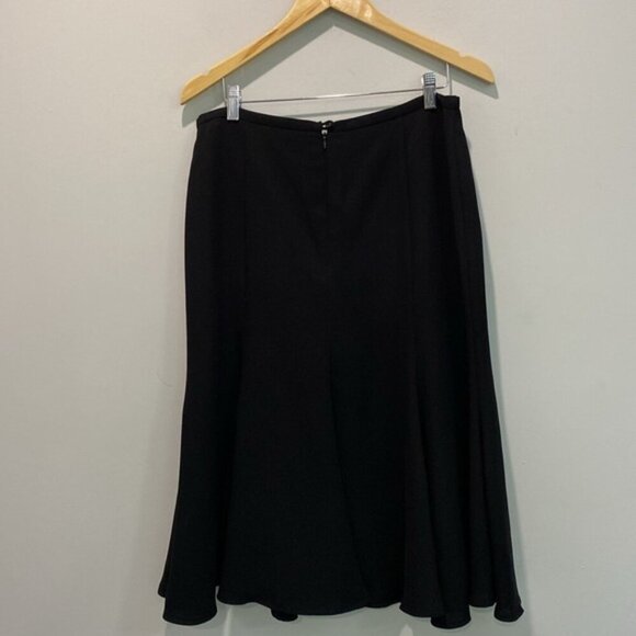 Melanie Lyne Black Flowy A-line skirt Size 10 - Picture 10 of 14